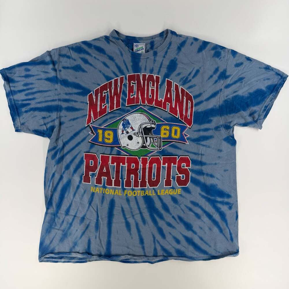 0758 New England Patriots Vintage Tubular Tie-Dye T-Shirt